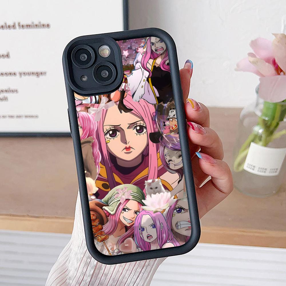 

Jewelry Bonney Phone Case for iPhone 17 16 15 14 13 12 11 Air Pro Max Plus Black Soft TPU Shockproof Cover iPhone 15 Plus