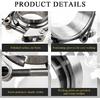 V Band Clamp For Turbo, Automotive Stainless Steel Turbo Clamp With Male Female Flange (4")