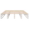 Solid Wood Bed Frame without Mattress White 120 x 200 cm Pine Wood