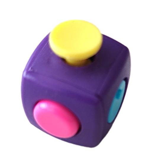 Stress Relief Clicker Cube Toy Portable Anti-Anxiety Relaxation Cube Home Office Silent Calming Cube Sensory Toy