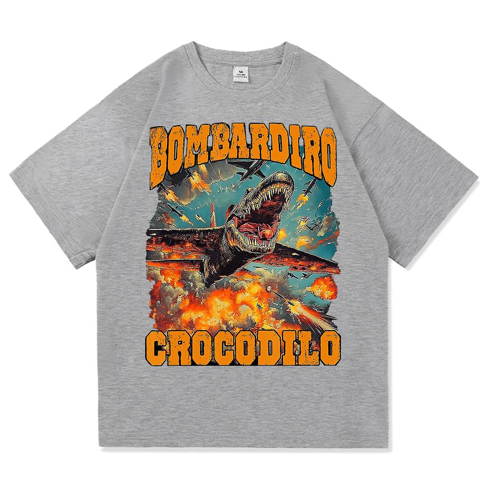 Brr Brr Patapim T Shirt Unisex Funny Italian Brainrot Meme Tshirt Cool Bombardiro Crocodillo Tralalero Tralala Cotton Tees Shirts