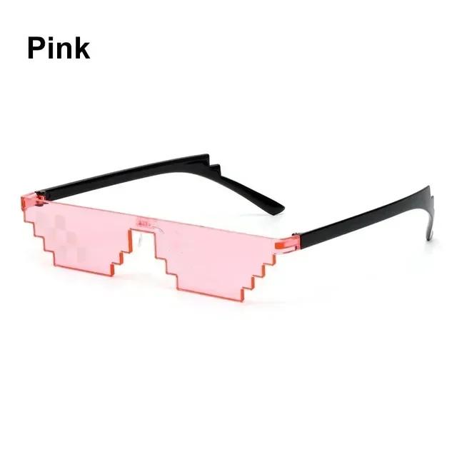 Vintage Halloween Pixelated Mosaic Glasses Novel Funny Party Glasses Cosplay Gamer Robot Sunglasses for Men & Women