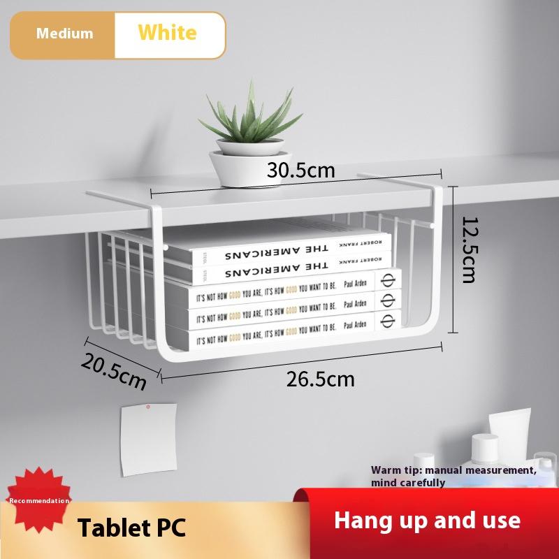 1pc hanging mesh basket iron material large capacity hanging cabinet under wall hanging wardrobe storage basket kitchen tools
