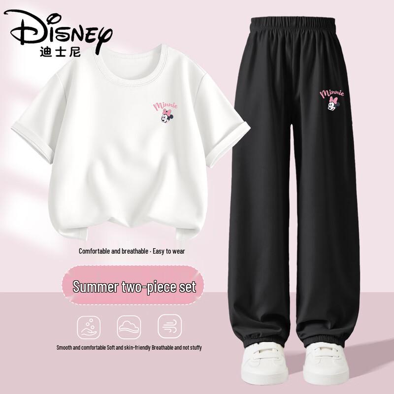 Disney Kids  Summer Cotton T-Shirt & Anti-Mosquito Pants Set 140