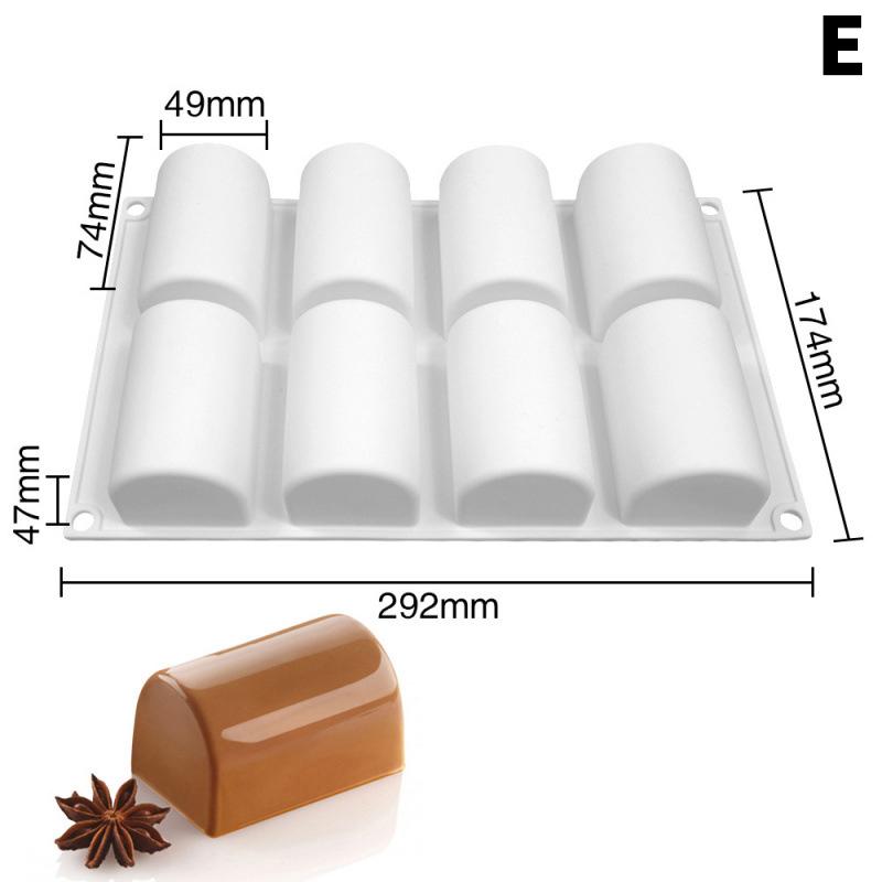 Oval Long Strip Mousse Cake Mold Silicone Pastry Mold For Sweets Cake Forms Tray Diy Homemade French Sweets Baking Mould