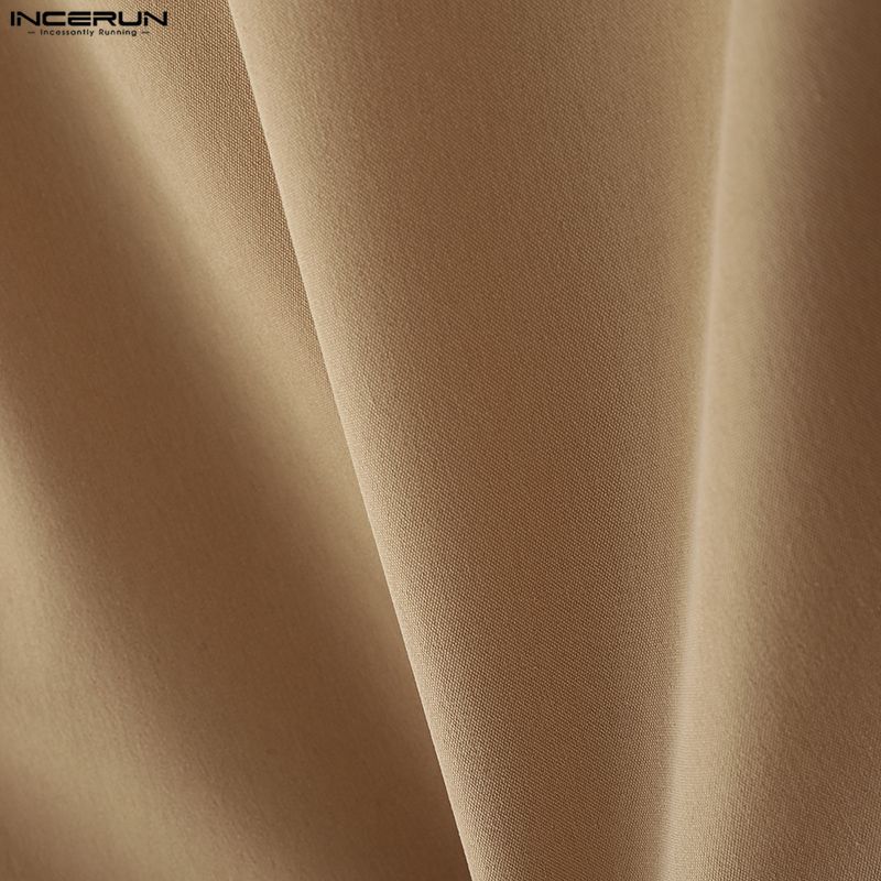 INCERUN Men Long Sleeve Casual Loose Short Hooded Cargo Jackets Tops