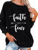 Female Spring/Fall Sweatshirt Fashion Print Top Women's Oversized Pullover Sweatshirt Versatile Top