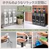 Nesect Shampoo Bottle Dispenser, Large Capacity 650ml, Set of 3 Clear Bottles, Label Sheet Included, Simple Design, Push-Button Operation, Ideal for