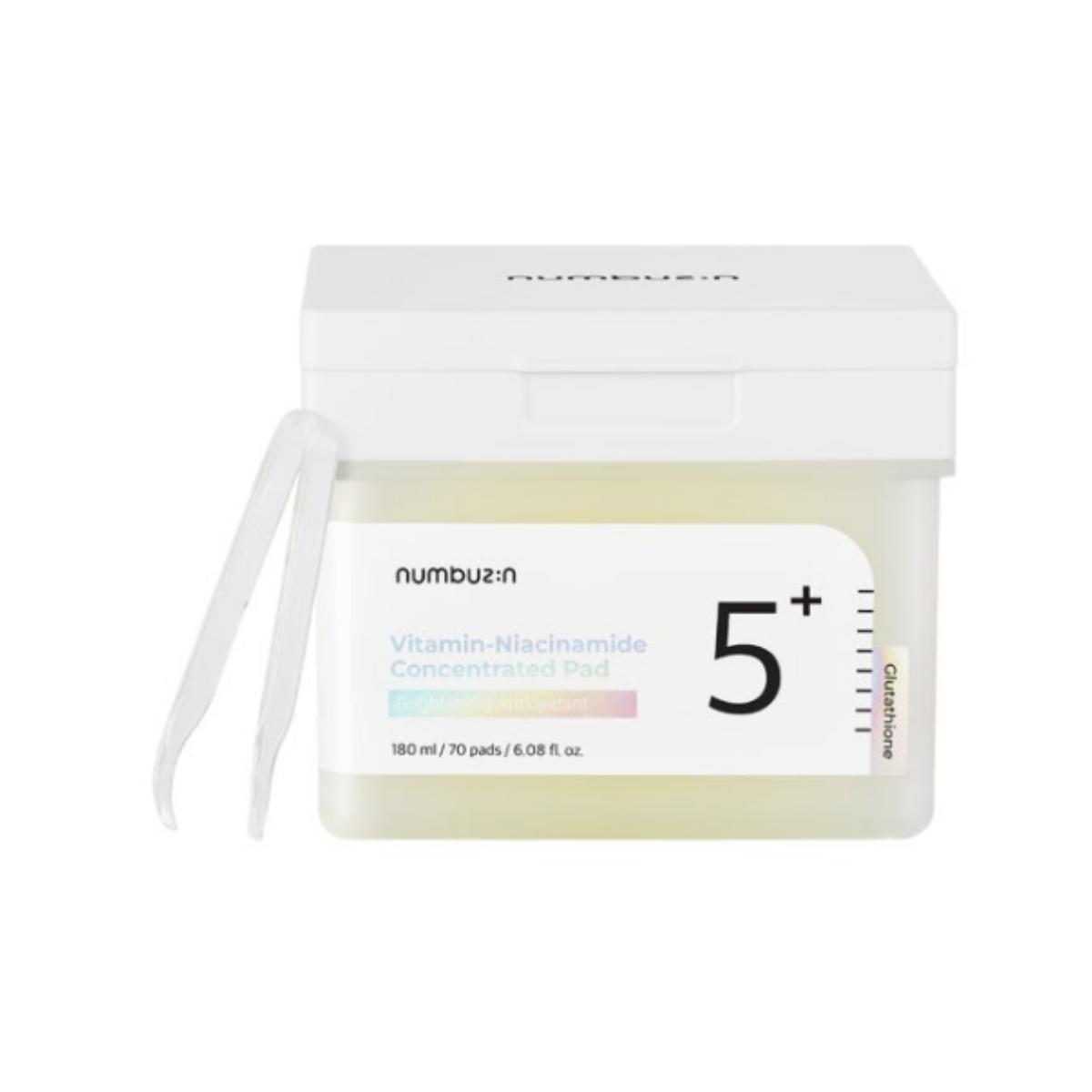 [NUMBUZIN] No.5 Glutathione Vitamin Concentrated Toner Pads 70ea + Mask 3ea - Brightening Set Toner Pads 70ea