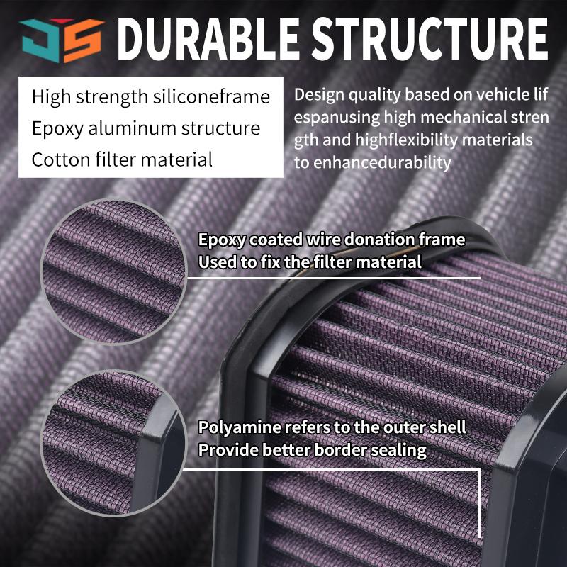 JSBM Motorcycle Washable Air Filter Intake Cleaner For Kawasaki Z800 Z750 2004- 2007 2008 2009 2010 2011 2012 Z1000 ZR1000 03-09