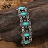 Imitation Turquoise Jewelry Inlay Bracelet Bohemian Style Distressed Adjustable Chain