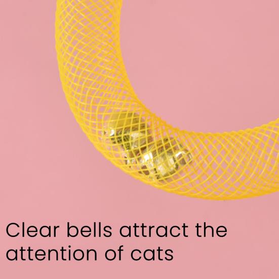 2Pcs Feather Cat Toys with Bells Interactive Spring Teaser Wand for Kittens Cats Interactive Cat Hunting Instinct Play Toy Colorful Pet Supplies