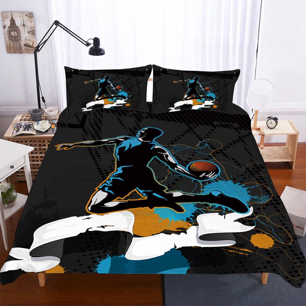 

Housse De Couette 2 Personnes Egyptian Cotton Bedding Boy Duvet Cover Sets 2/3pcs Bed Linen Sets Football Cover Set For Beds EU single(135x200cm)