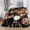 Kit de tambor musical, conjunto de instrumentos, cobertor de pelúcia macio, cobertor de flanela, cobertor para sala de estar, quarto, cama, sofá, piquenique, criança