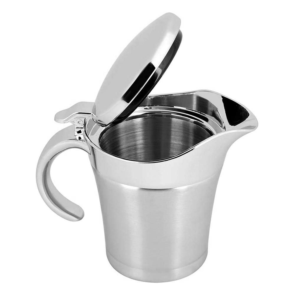 

1 шт., бутылка из нержавеющей стали, соус, уксус, термический стейк, соусник, контейнер для жидкости, крышка, масляный кувшин, 450/750 мл, обеденный стол, кувшин для подачи 450ML