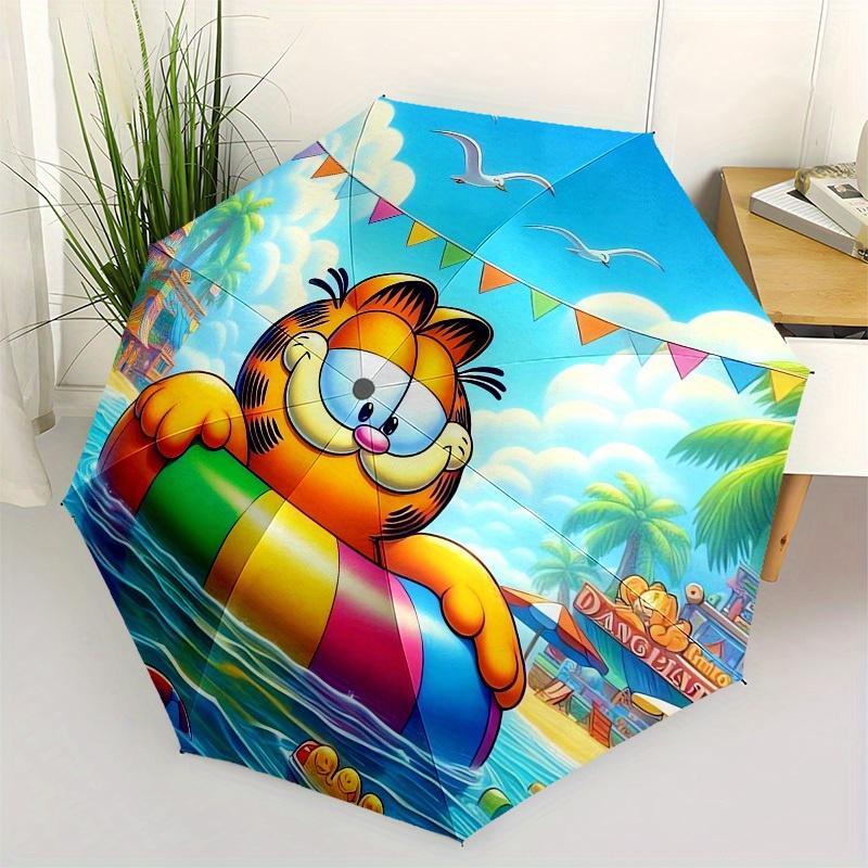 

1pc Garfield Beach Party Umbrella with Plastic Handle,Suitable for All Seasons Home Travel Outdoor UmbrellaM982