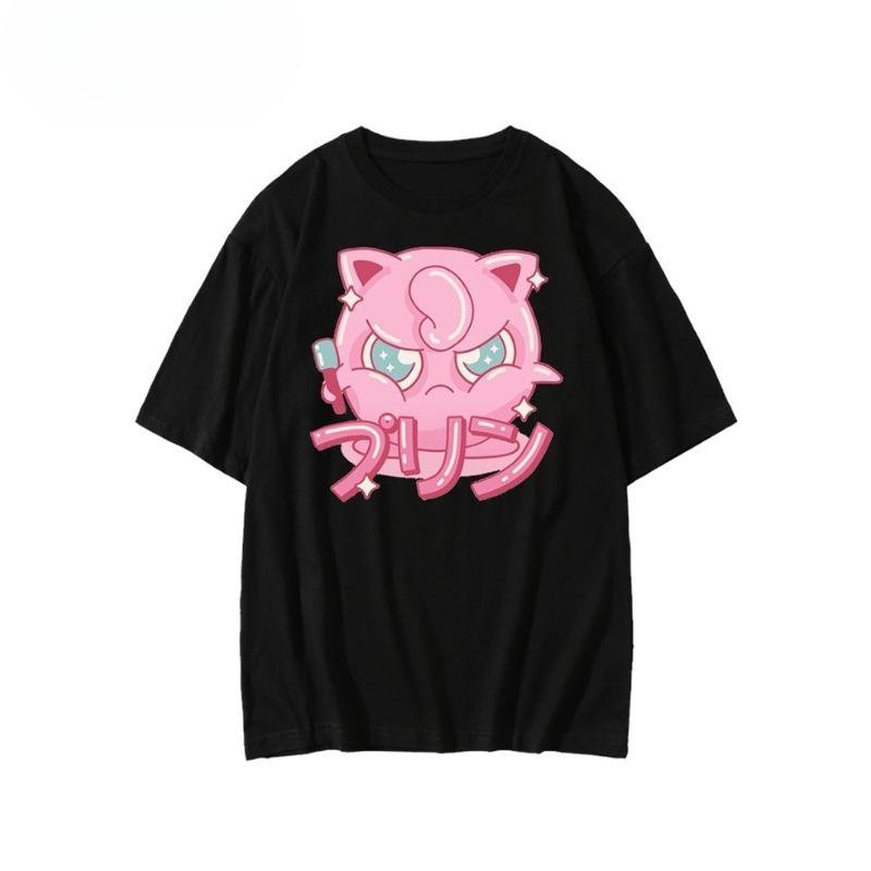 Jigglypuff Pokemon Japanese Print T-shirt XXL