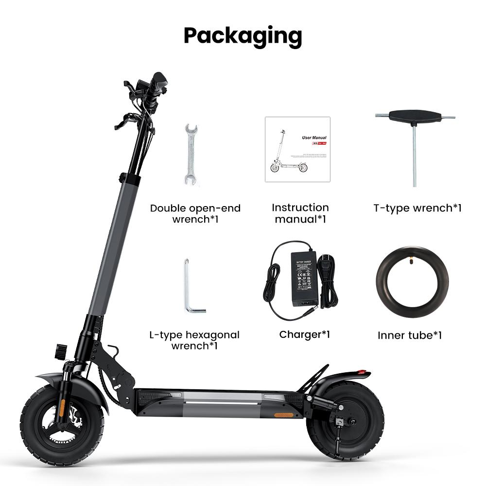 iScooter Electric Scooter 45km/h Max Speed 1000W Motor 14Ah 10 Inch Off Road Tire With Suspension Escooters