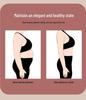 European & American Black Striped Corset Waist Slimming Shapewear with Zipper Bust Support - Tight-fitting Professional Suit.