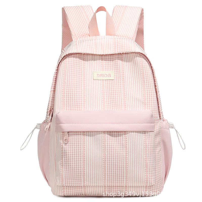 Schoolbag wholesale high-value plaid backpack female college student campus college style large-capacity schoolbag 1011 new contrasting colors