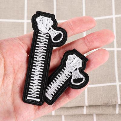 Sewing Accessories Embroidery Iron-on Zipper Patch Jeans Patches Garment Applique Backpack Badge