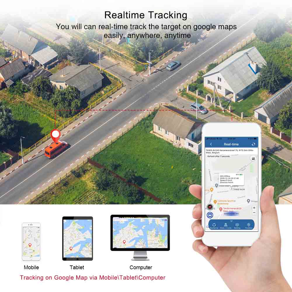 Car Tracker GPS Tracker Car 2G 5000mAh TKSTAR TK905 GPS Locator Waterproof GPS Tracker Auto Magnet Free Web APP PK TK915