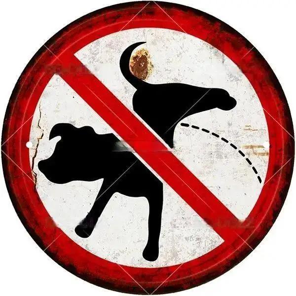 STOP Warning Round Garage Vintage Metal Sign Plate Tin Sign Wall Decor for Bar Pub Store Man Cave Yard or Outdoor Decoration