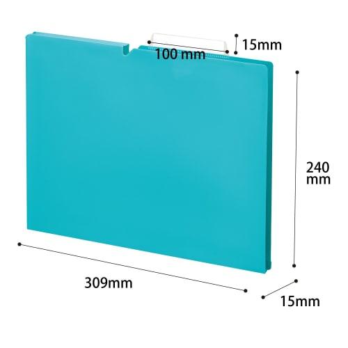KOKUYO File Individual Folder NEOS A4 15mm 3-side binding 5 books Turquoise Blue A4P-NEF15BX5