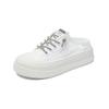 Summer White Shoes New Style of Female Students Mesh Breathable Height-enhancing Casual Street Clapper Shoes