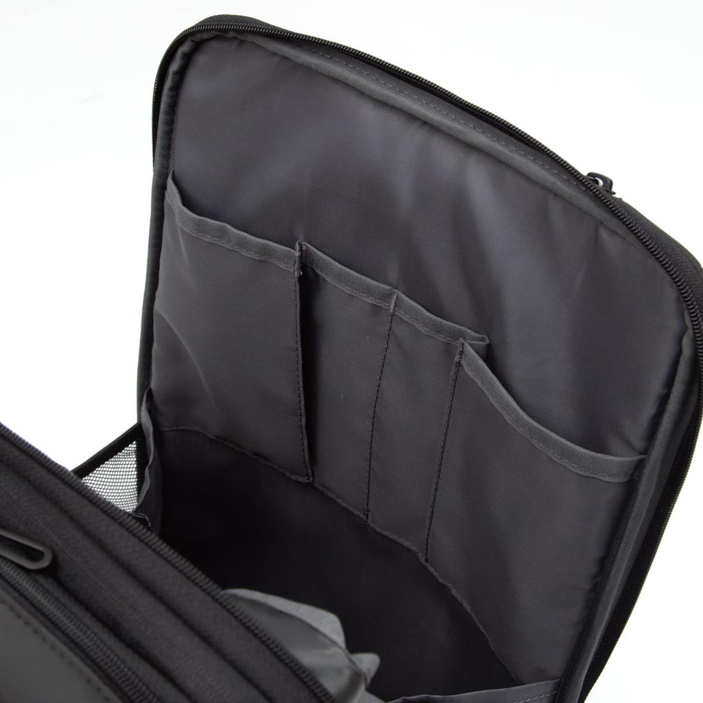 Moustache On Time Business Compatible with Men's Backpack, Slim, Lightweight, Expandable, 13.3-inch PCs, JNO-2821 (Gray)
