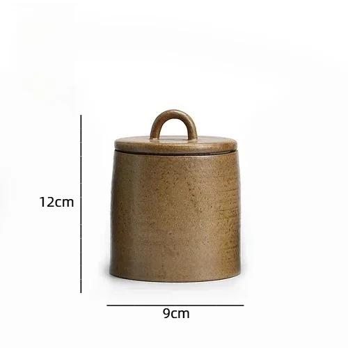 

Stoneware Tins Porcelain Sealed Jar Household Large and Small Size Japanese Style Tea Container Tea Box Jar Storage