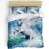Běžící Cválající Kůň Hnědé Zvíře 3dílná Ložní Souprava Do Ložnice Dvojlůžko Domácí Textil Povlak na Přikrývku Prošívaný Povlak na Polštář