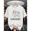 European Size Summer Men's Fashion Graphic Short-Sleeve Letter Print T-Shirt