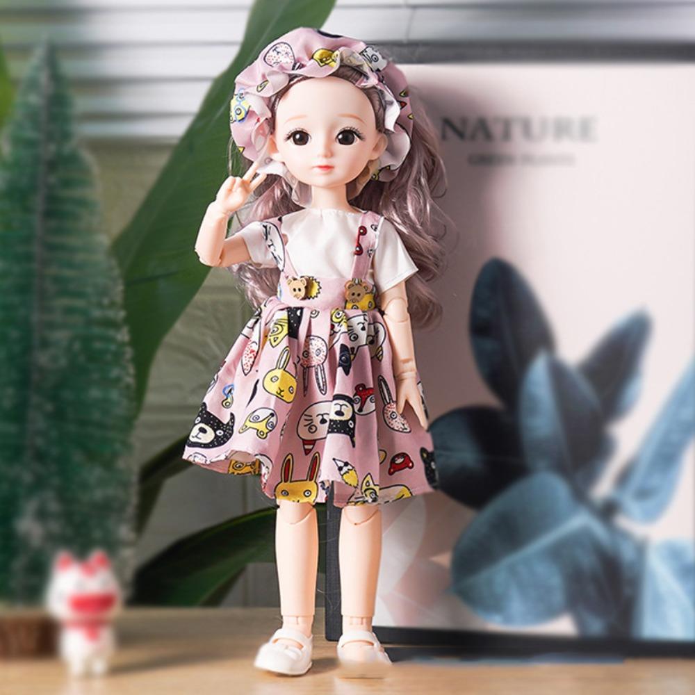 

Привлекательные глаза 30 см Bjd кукла с одеждой длинные волосы принцесса макияж шарнирная кукла девочка подарок style F