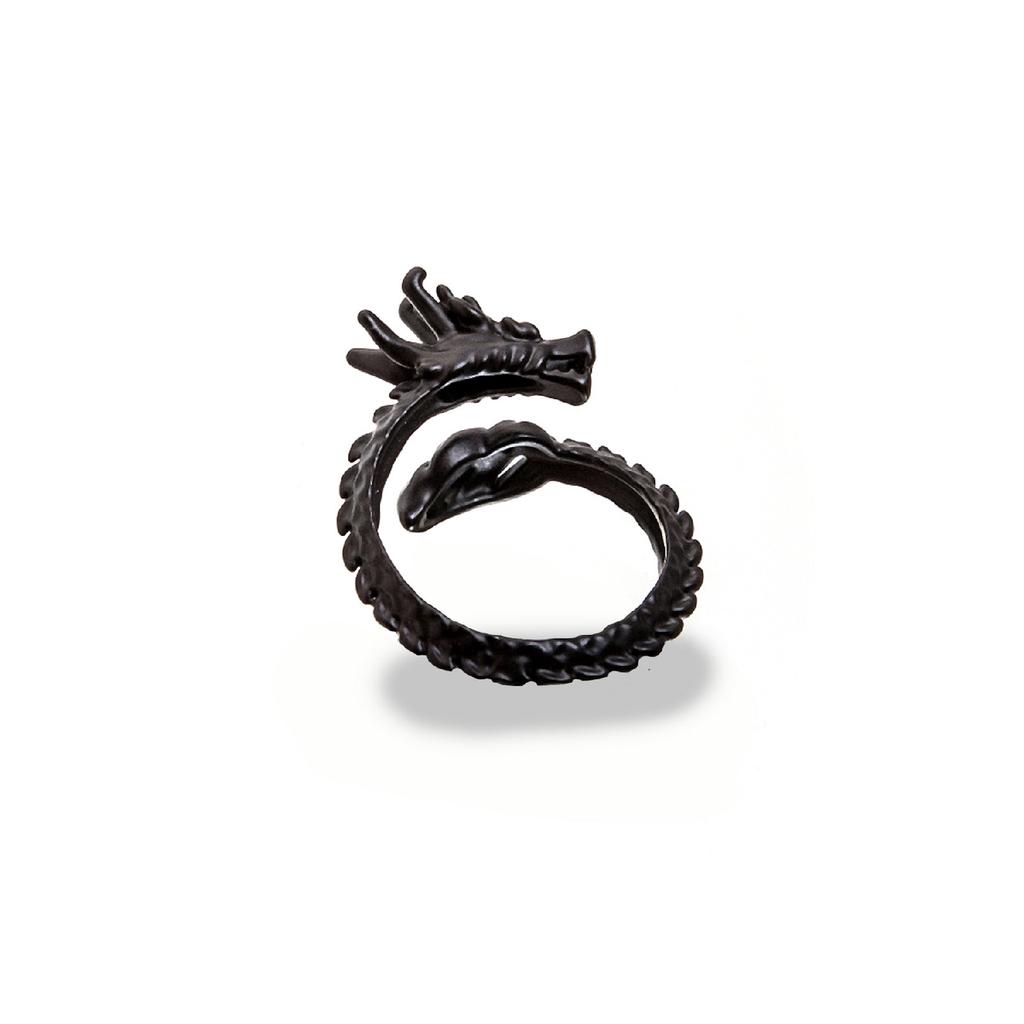 Schwarz plattierter verstellbarer Drachenmodell-Ring