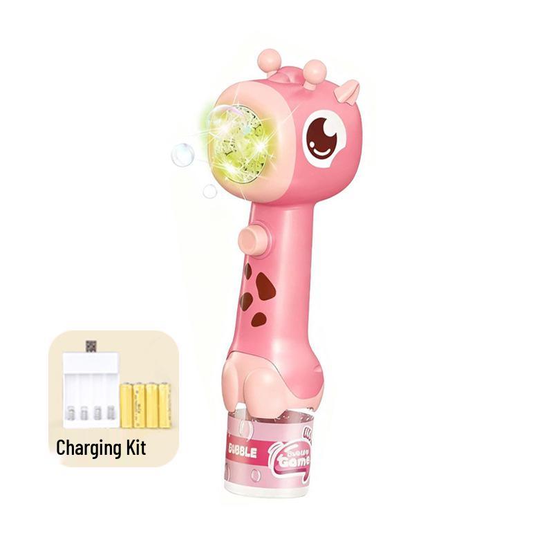 Giraffe Light-Up Automatic Bubble Wand Toy for Kids