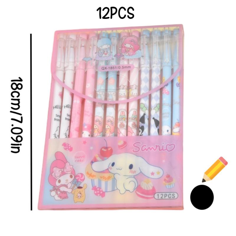 Cute Cartoon Erasable Gel Pen For Students Blue/black Ink 0.5mm Tip