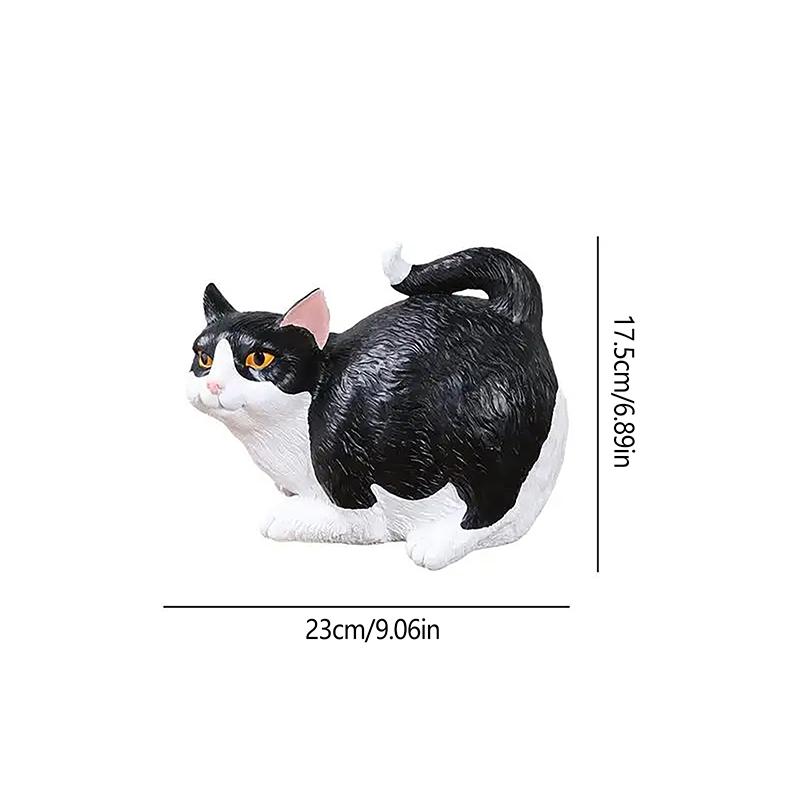 Cat Tissue Box Cartoon Creative Cat Butt Tissue Box Funny Cat Resin Statue Napkin Holder Cat Butt Hole Hand Paper Box Home Decor