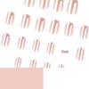 Glossy European and American Nude French White Edge Wearable Nail Tips