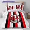 Set Biancheria da Letto con Fantasia AC Milan Copripiumino Federa Decorazione per la Casa Regalo (1 * copripiumino + 2 * federa, senza nucleo)