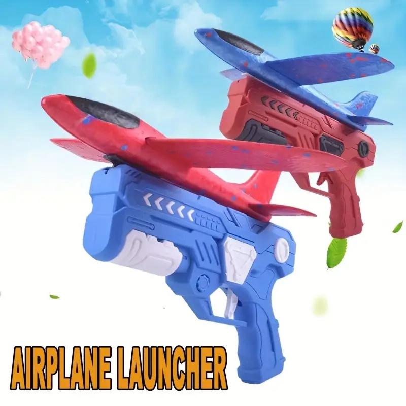 Colorful Foam Airplane Launcher Toy Hand Pulled Creates Fun & Exciting Outdoor Play Durable Plastic Festival Party Game Gifts