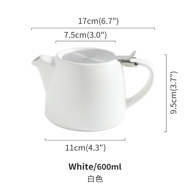 BR600ML Colorful Ceramic Teapot Household Tea Set with Filter Screen Large Capacity Afternoon Tea Infuser Teapot Coffee KettleEY