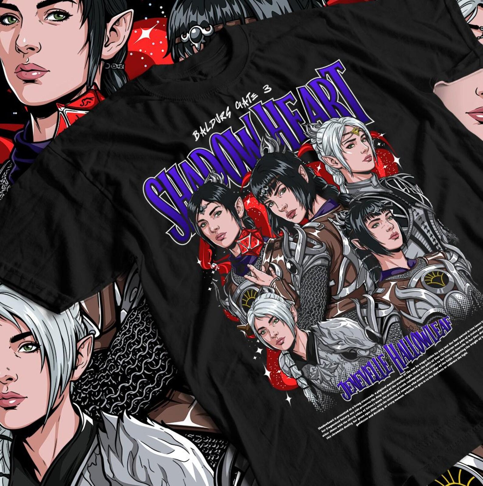 Shadowheart Baldur s Gate 3 T shirt, Videogame Waifu Shirt Gate 3 T shirt | RPG Character Game Tee L