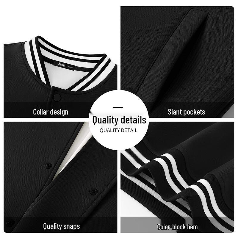 Jeep Men's Contrast Baseball Collar Jacket