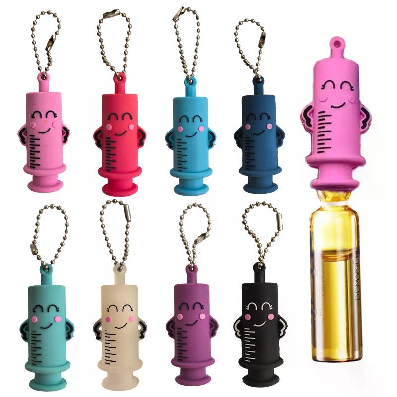 1PC PVC Ampoule Bottle Opener Keychain Syringe-Shaped Cutter Nurse Doctor Ampoule Bottle Opener Aid Medication Vial Breaker Tool