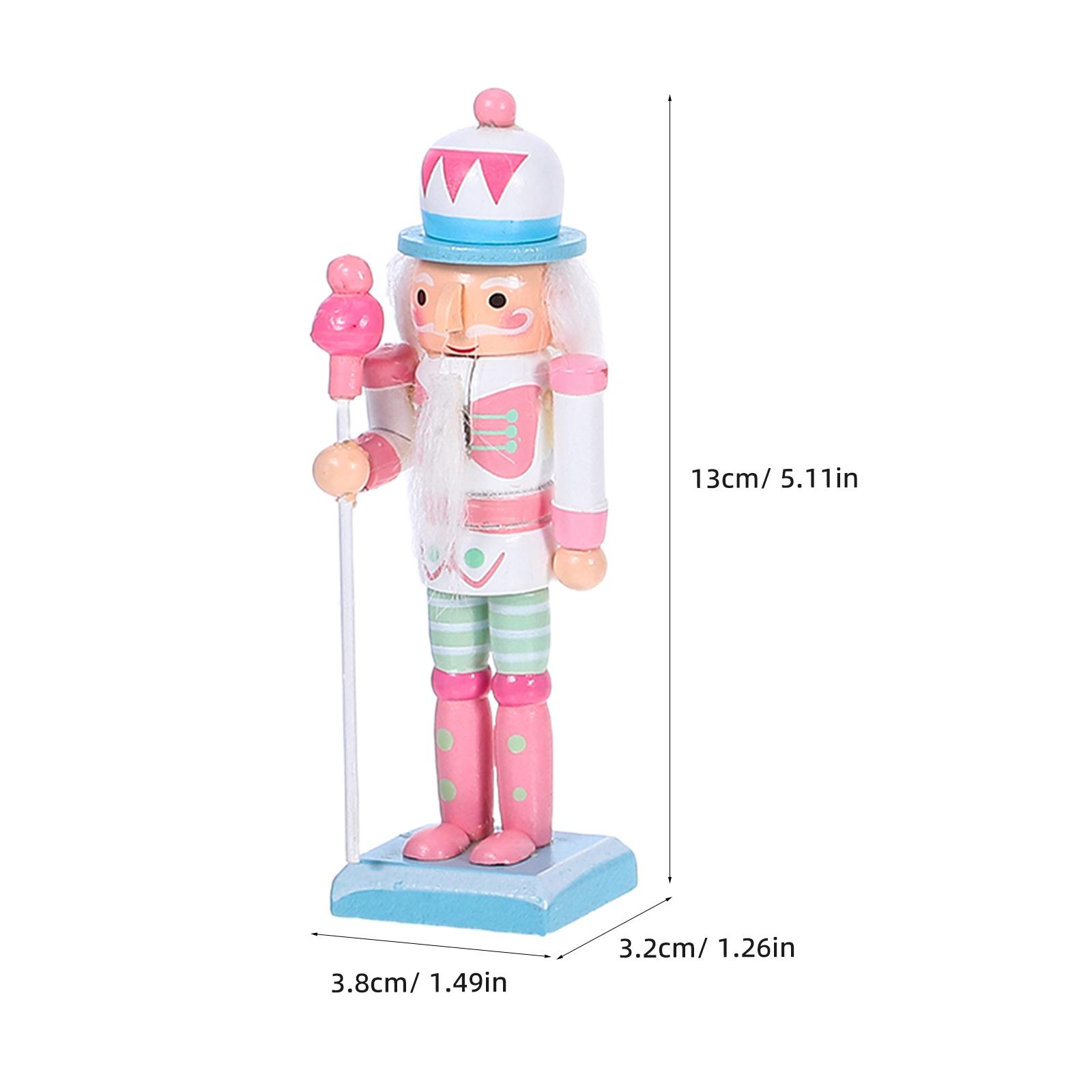 

4pcs Wooden Nutcracker Figure Nutcracker Ornaments Xmas Soldier Tabletop Centerpieces Festival Shelves Christmas Decorations светло-серый