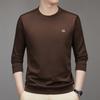 Autumn Long-Sleeved T-shirt Men's Undershirt Young and Middle-Aged Round Neck Fashion Trendy Sweater Men's