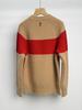 Autumn/Winter 2025 Women's Retro Color Block Pure Wool Jacquard Knit Pullover Sweater
