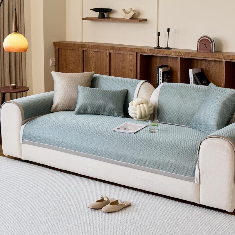 Ice Silk Sofa Cushion  New Summer Summer Mat Seat Cushion Light Luxury High-End Non-Slip Leather Sofa Cover