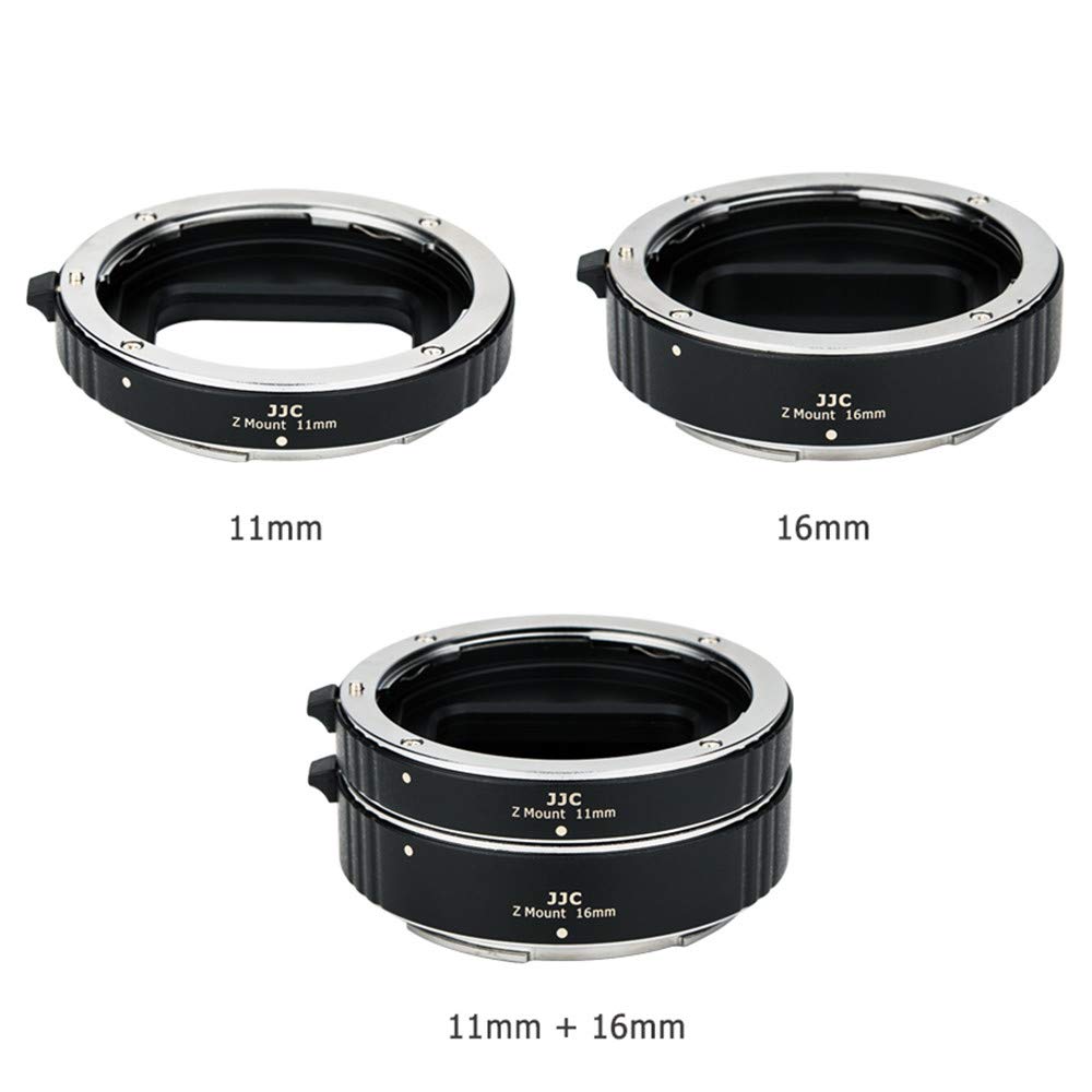 JJC Makrofotografie Digitaler Makro-Verlängerungsring Verlängerungsrohr für Nikon Z Kompatibel mit Z50 Gehäusedeckel und Rücklinsendeckel Im Set enthalten, Bajonett, ZR,